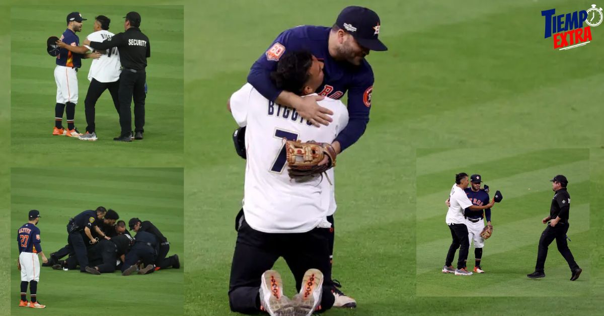 Fanático saltó a abrazar a José Altuve durante el Yankees vs Astros
