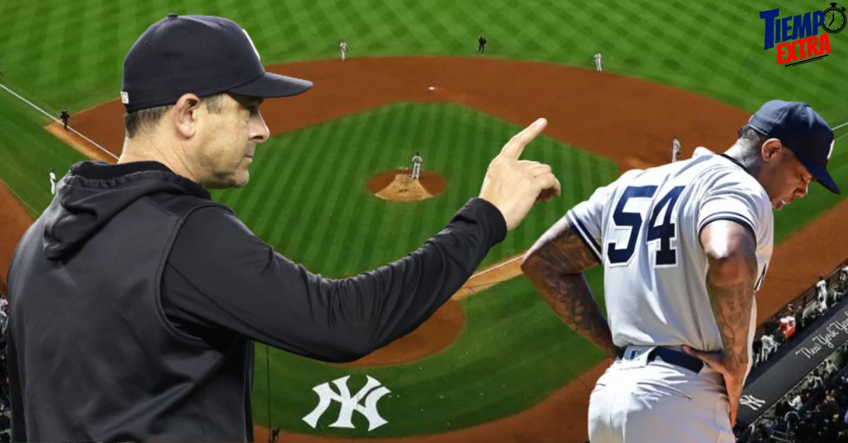 Yankees: Aaron Boone lanzó fuego a Aroldis Chapman tras indisciplina