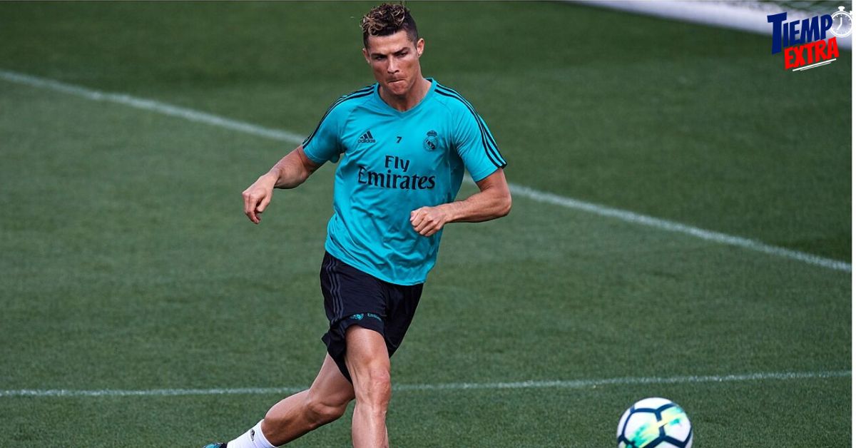 Cristiano Ronaldo entrenando con el Real Madrid en la ciudad deportiva