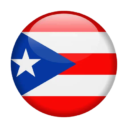Bandera de Puerto Rico redonda