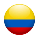 Bandera de Colombia redonda