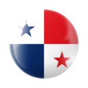 Bandera de Panamá redonda