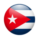Bandera de Cuba redonda