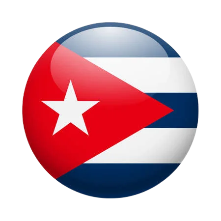 Bandera de Cuba redonda