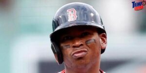 Rafael Devers es el primer bateador en ser ponchado en MLB por el reloj de pícheo y hace historia