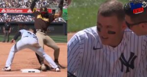 Anthony Rizzo terminó KO tras choque con Fernando Tatis Jr.