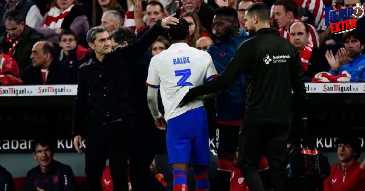 Alejandro Balde salió lensionado en Copa del Rey