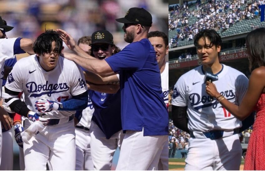 Shohei Ohtani explica como fue su primer Walk Off con Dodgers