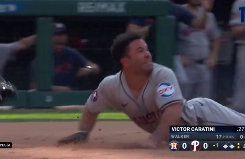 José Altuve se roba el home plate (VIDEO)