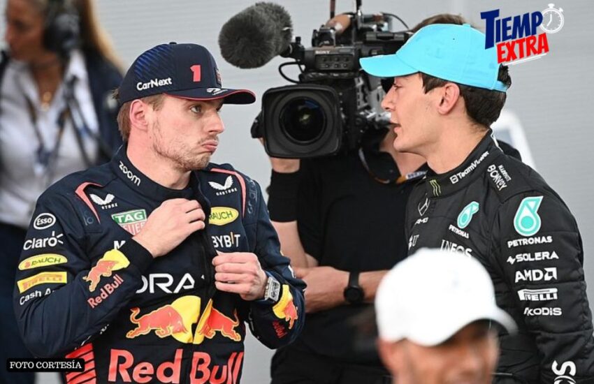 Max Verstappen no se guardó nada contra George Russell