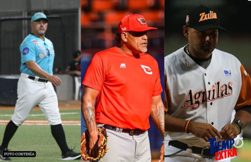 Finalistas al premio Manager del Año de la LVBP con Henry Blanco, Lipso Nava y José Moreno