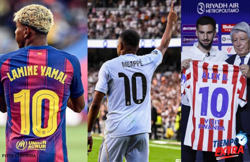 Los nuevos 10 de LaLiga Lamine Yamal, Álex Baena y Kylian Mbappé